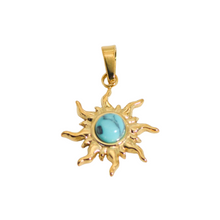 Load image into Gallery viewer, turquoise sun necklace
